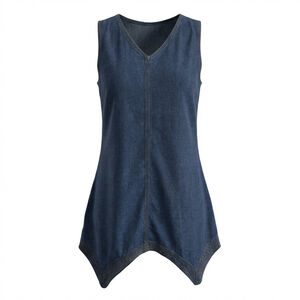 East 5th Blue Sleeveless Denim Dress Size S Cottagecore Y2K 90s Minimalist